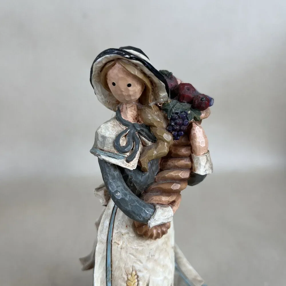 Thanksgiving 2004‎ Pilgrims Harvest Season Craft Women Figures 6-7”Tall Set Of 2